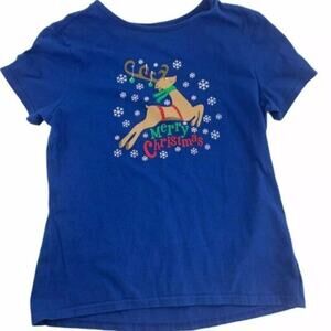 Holiday Edition Reindeer Merry Christmas Juniors Teens T Shirt Tee Size Small